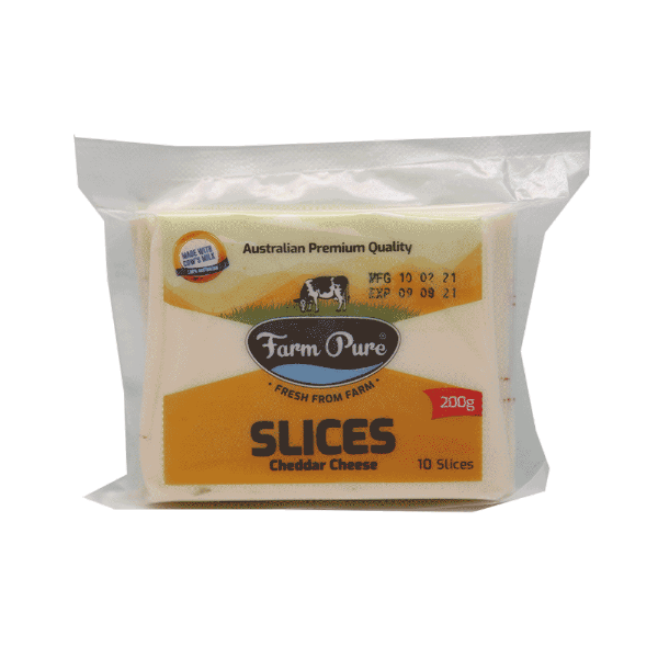 Farm Pure Cheddar Slice Cheese 200g