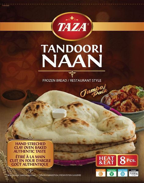 Taza Tandoori Naan Jumbo Pack 8pcs