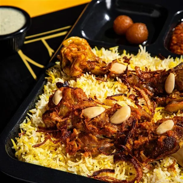 Bhunna Mutton Biryani Half (1 Piece)