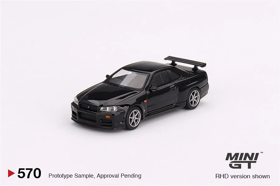 MINIGT | NISSAN SKYLINE GT-R R34 V-SPEC | BLACK PEARL