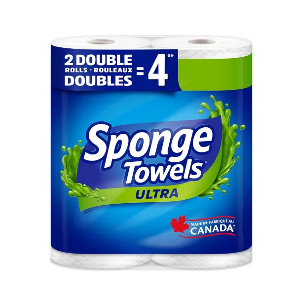 Sponge - 2 Ply Ultra Paper Towel Rolls -72 sheets
