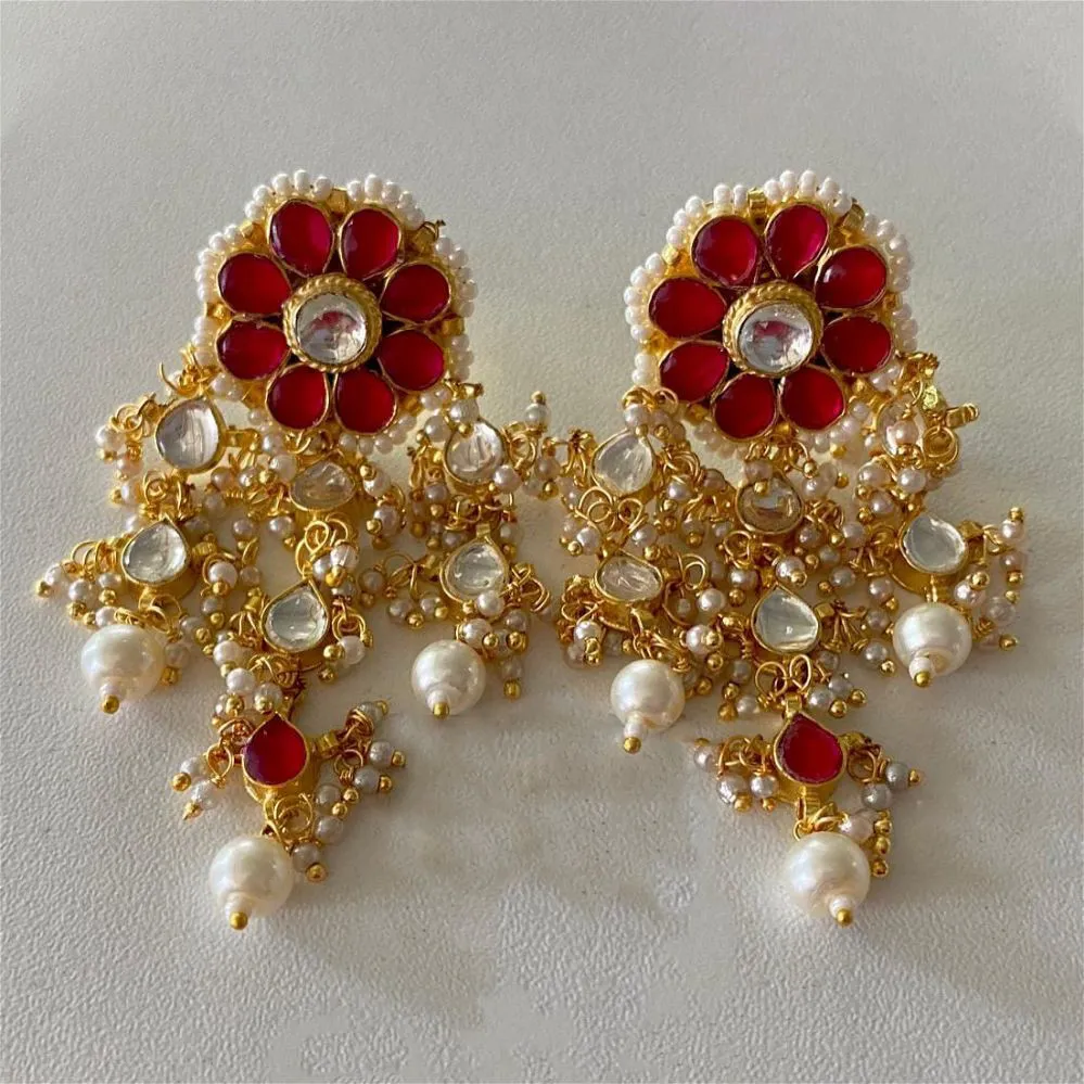 Zareena Pacchi Kundan Earrings