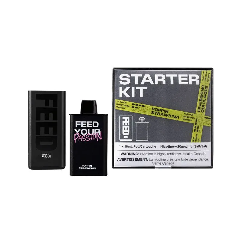 Feed Starter Kit Poppin Strawkiwi (9K PUFFS)