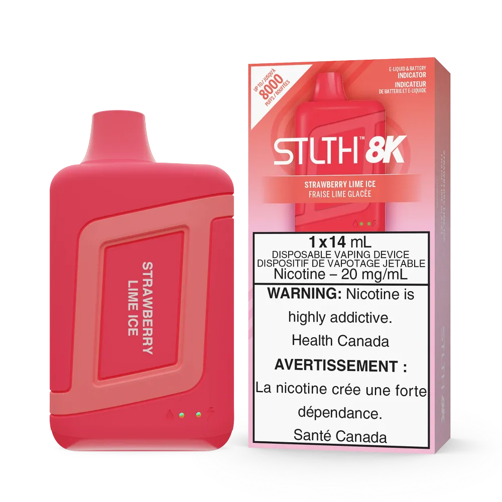 STLTH 8000 STRAWBERRY LIME ICE