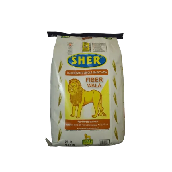 Sher Durum Whole Wheat Flour Fiber Wala 20lb