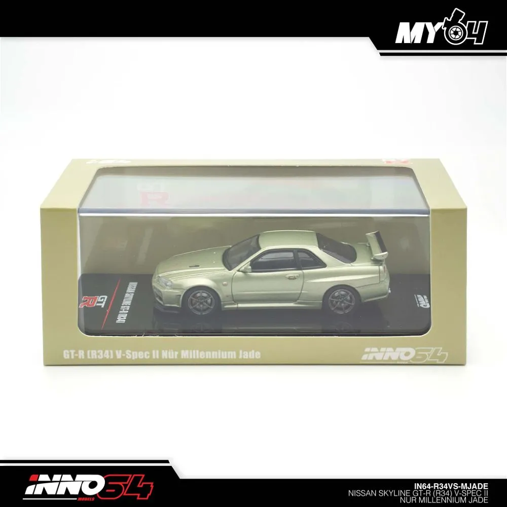 INNO64 | NISSAN SKYLINE GT-R R34 SPEC NUR II | MILLENIUM JADE