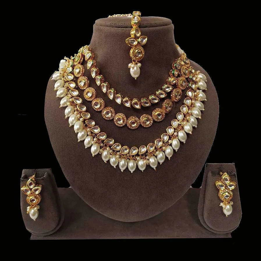 Aimen Jadau Polki Necklace Set