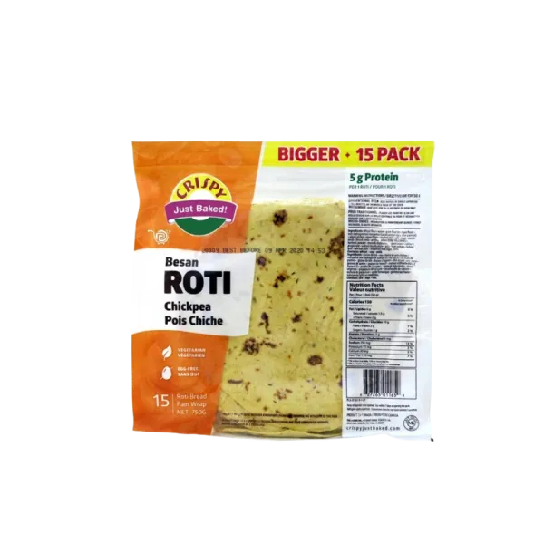 Crispy Chapati Roti Besan 400g 15 Pack