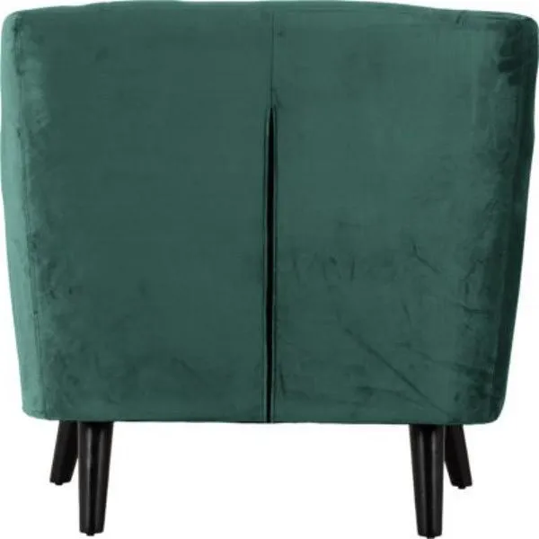 Ascot Green 1 Seater Velvet Fabric Sofa