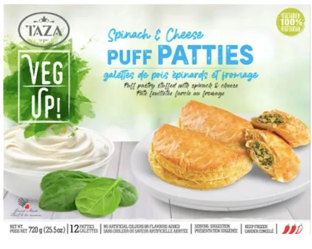 Taza Spinach And Cheese Puff Pastry 12pcs