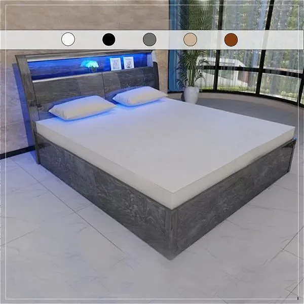 Pakor Grey  High Gloss Bed