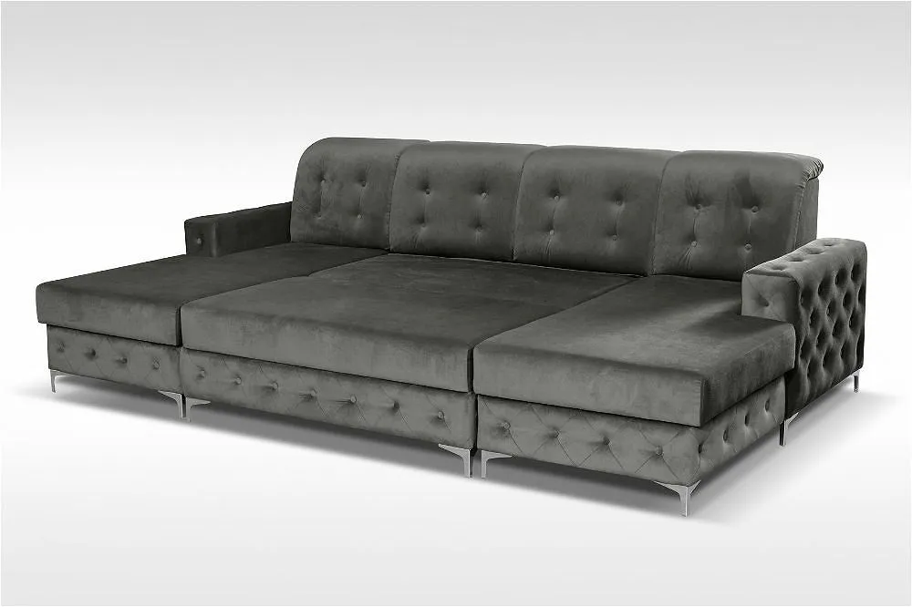 Santo Grey Corner Sofa Bed