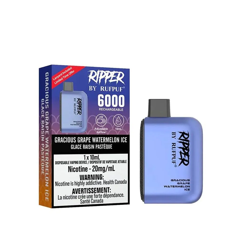 RIPPER 6000 GRACIOUS GRAPE WATERMELON ICE