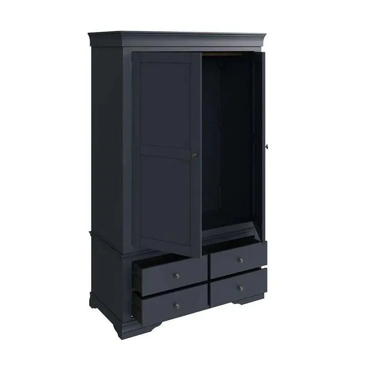 Wilga Dark Grey 2 Door Wardrobe