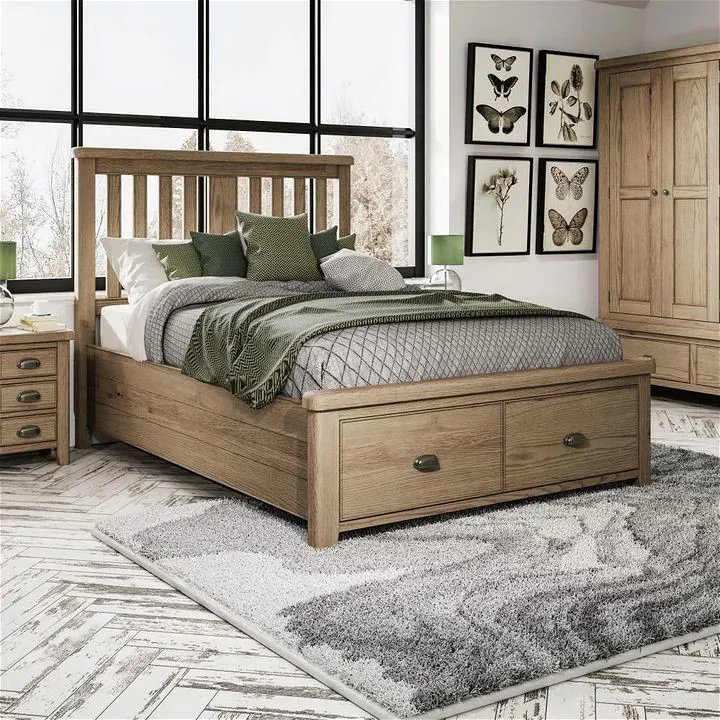 Mocardy Oak Double Bed