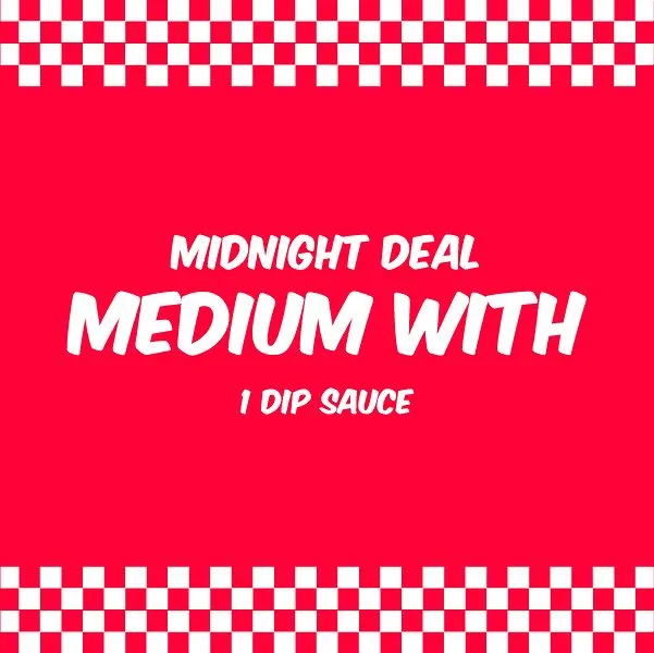 10 Inch Medium Pizza Deal - Midnight Deals