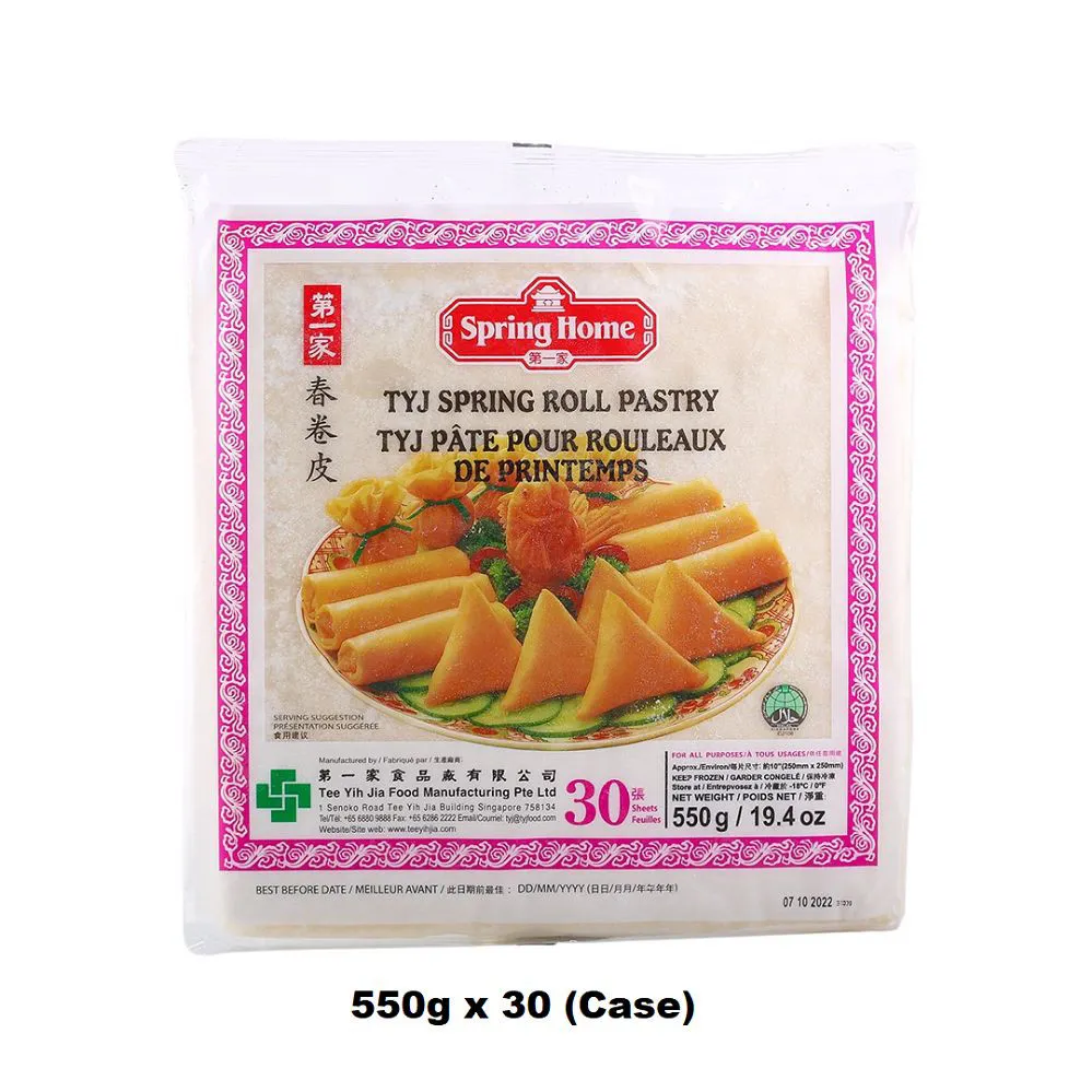 Spring Home TYJ Spring Roll Sheet 10inch 30Sheet 550gX30 Iqbal Foods Inc