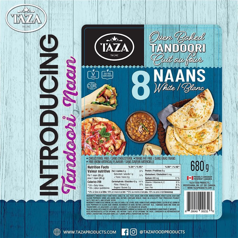 Taza Baked Naan Plain 680gm