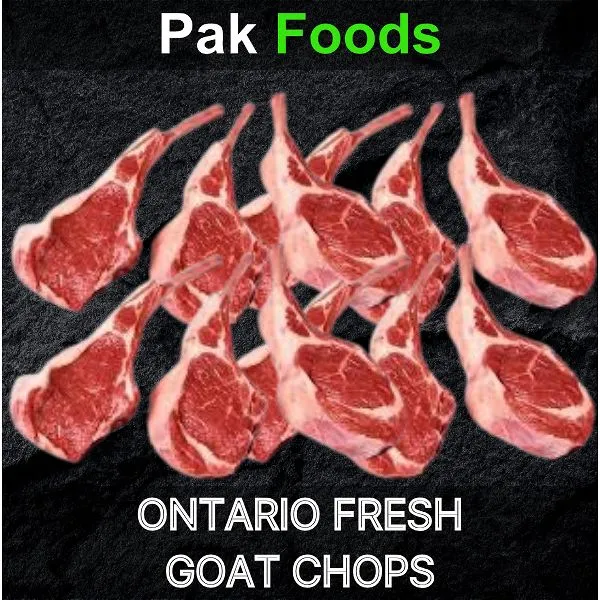 Goat Chops Ontario Fresh (Per Lbs)