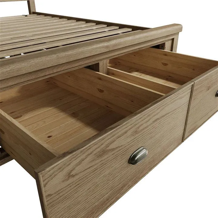 Marne Oak King Size Bed