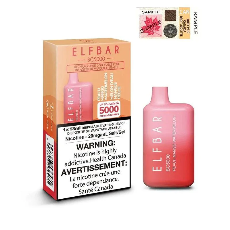 ELFBAR 5000 PEACH MANGO WATERMELON