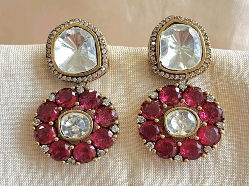 Eve Earrings Ruby Red