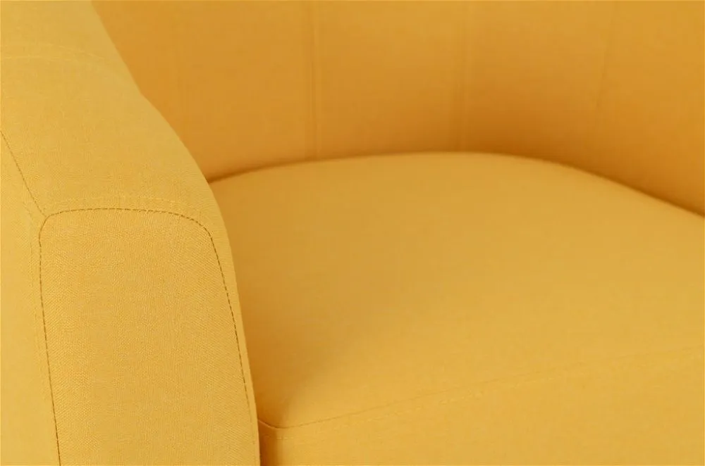 Tub Chair Mustard Fabric