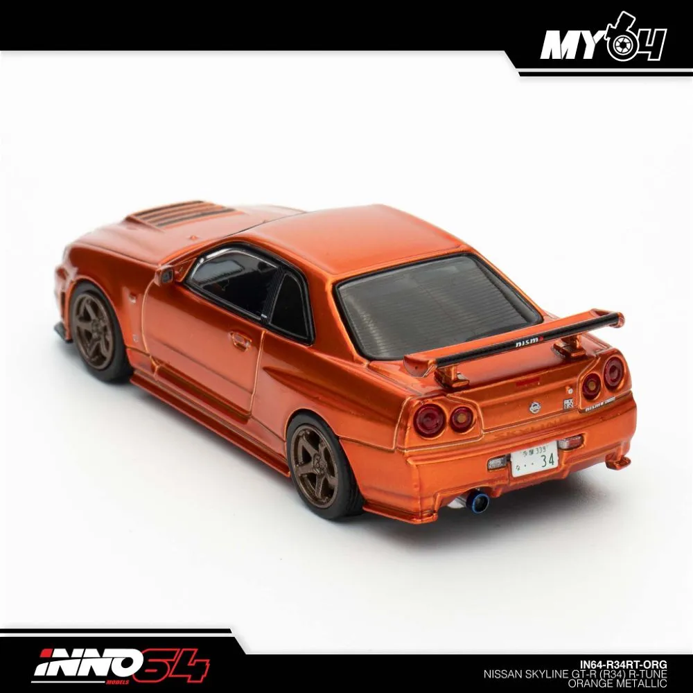 INNO64 | NISSAN SKYLINE GT-R R34 | ORANGE METALLIC