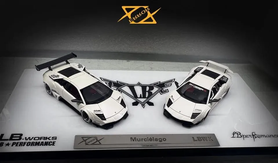 YM MODEL | LAMBORGHINI MURCIELAGO LBWK | SET OF TWO | WHITE