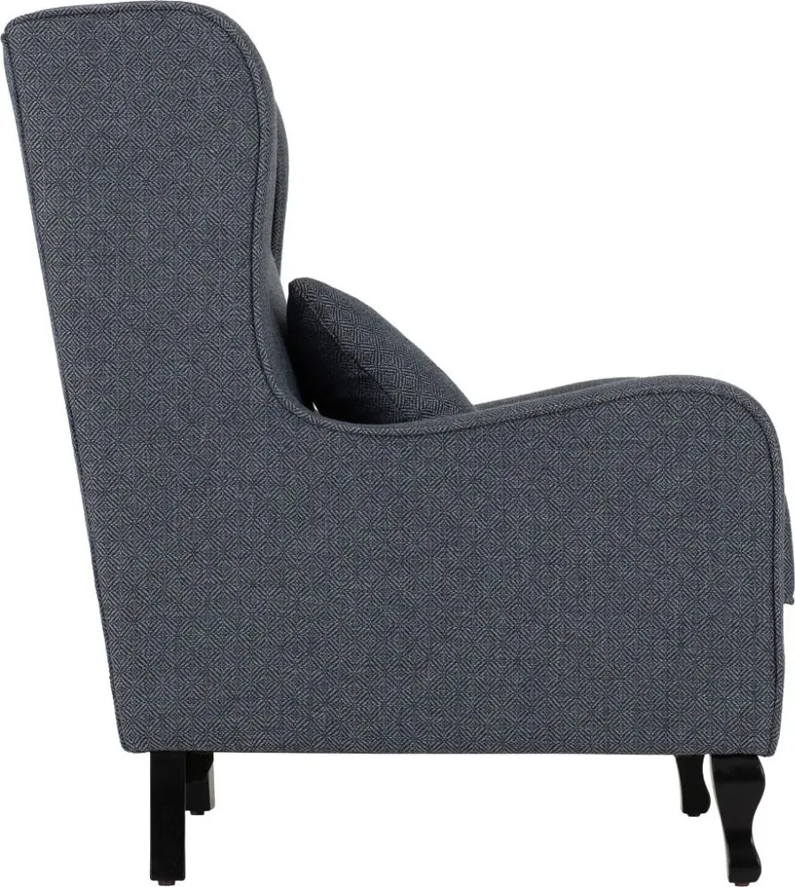 Fireside Chair Slate Blue Fabric