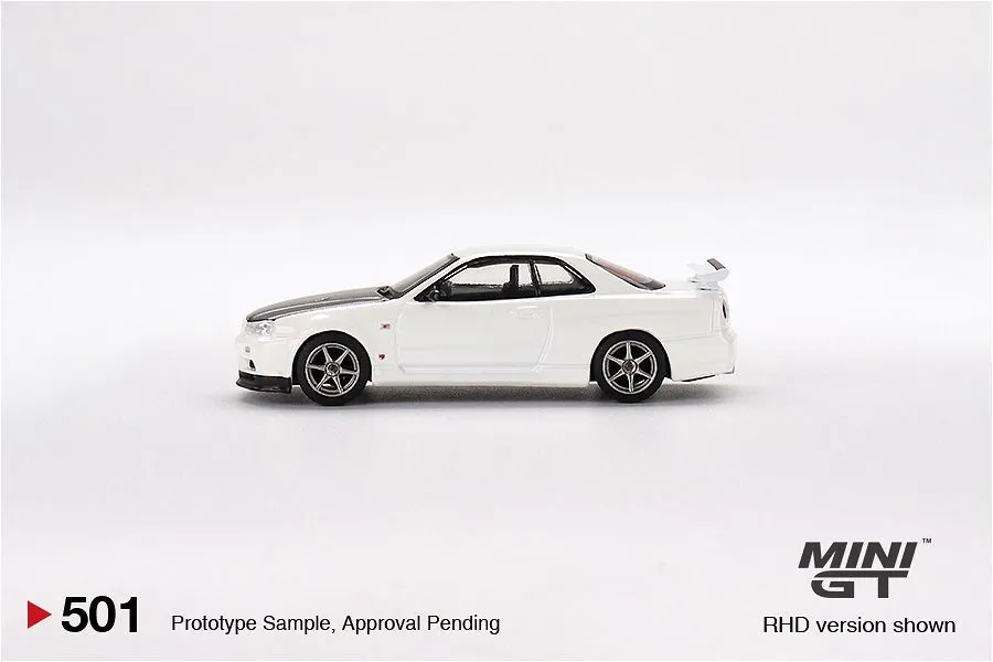 MINI GT | NISSAN SKYLINE GT-R R34 V-SPEC II N1 | WHITE