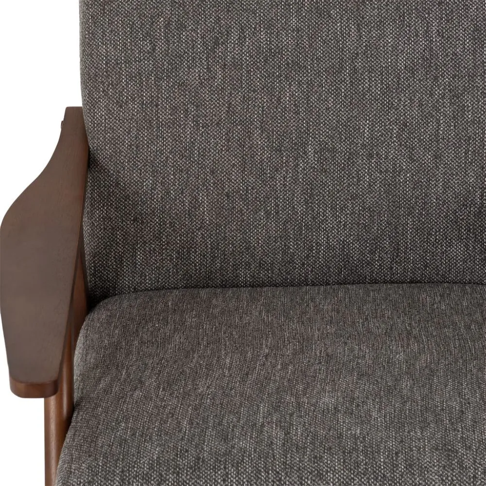 Accent Chair Grey Fabric