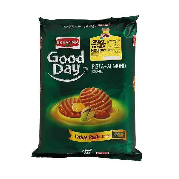 BRITANNIA GOOD DAY PISTA & ALMOND 8*90 GM