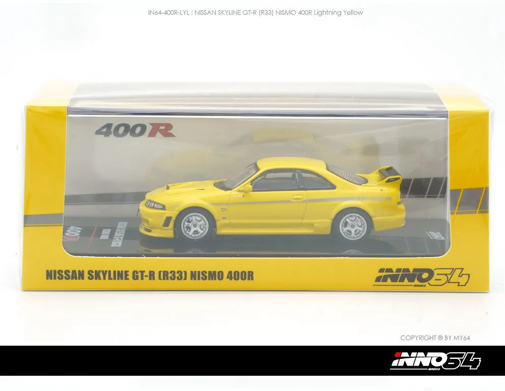 INNO64 | NISSAN SKYLINE GT-R R33 400R | LIGHTNING YELLOW