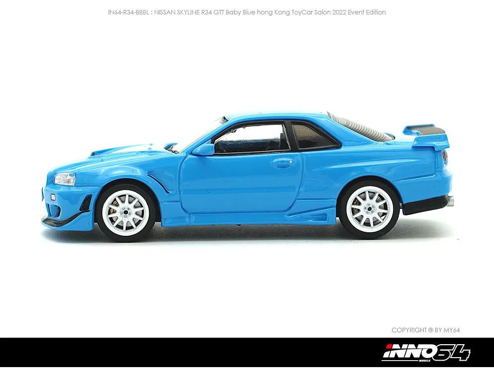 INNO64 | NISSAN SKYLINE GT-R R34 BLUE | HONG KONG TOYCAR SALON 2022