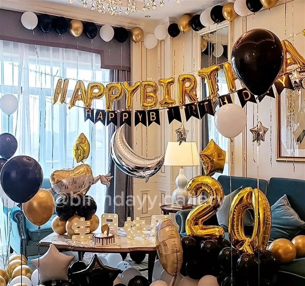 Golden & Black Birthday Theme