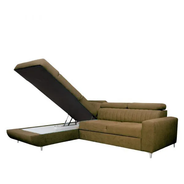 Zarate Camel L-Shaped Sofa Bed