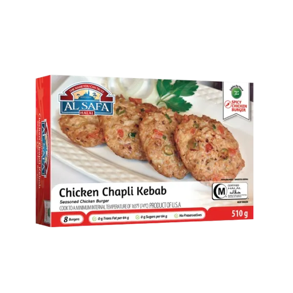 Alsafa Chicken Chapli Kebab Fully Cooked 8pieces 400g