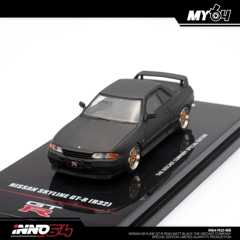 INNO64 | NISSAN SKYLINE GT-R R32 | MATT BLACK | THE DIECAST COMPANY SPECIAL EDITION