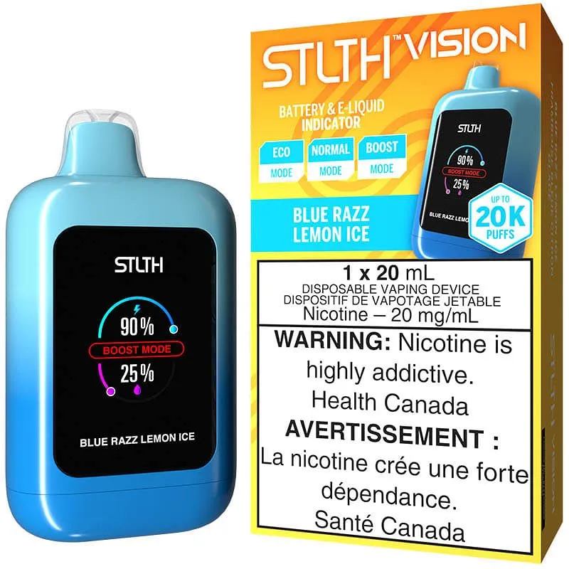 STLTH VISION 20000 BLUE RAZZ LEMON ICE