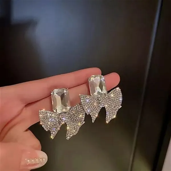 Blings N Bows Studs (Silver)