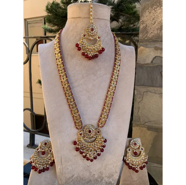 Kundan Long Mala Set With Bindyia