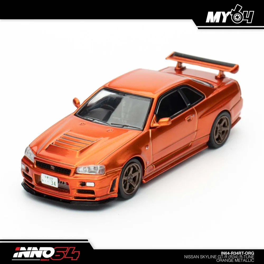 INNO64 | NISSAN SKYLINE GT-R R34 | ORANGE METALLIC