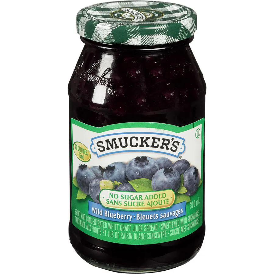 Smuckers Jam Wild Blueberry NO SUGAR 310ml