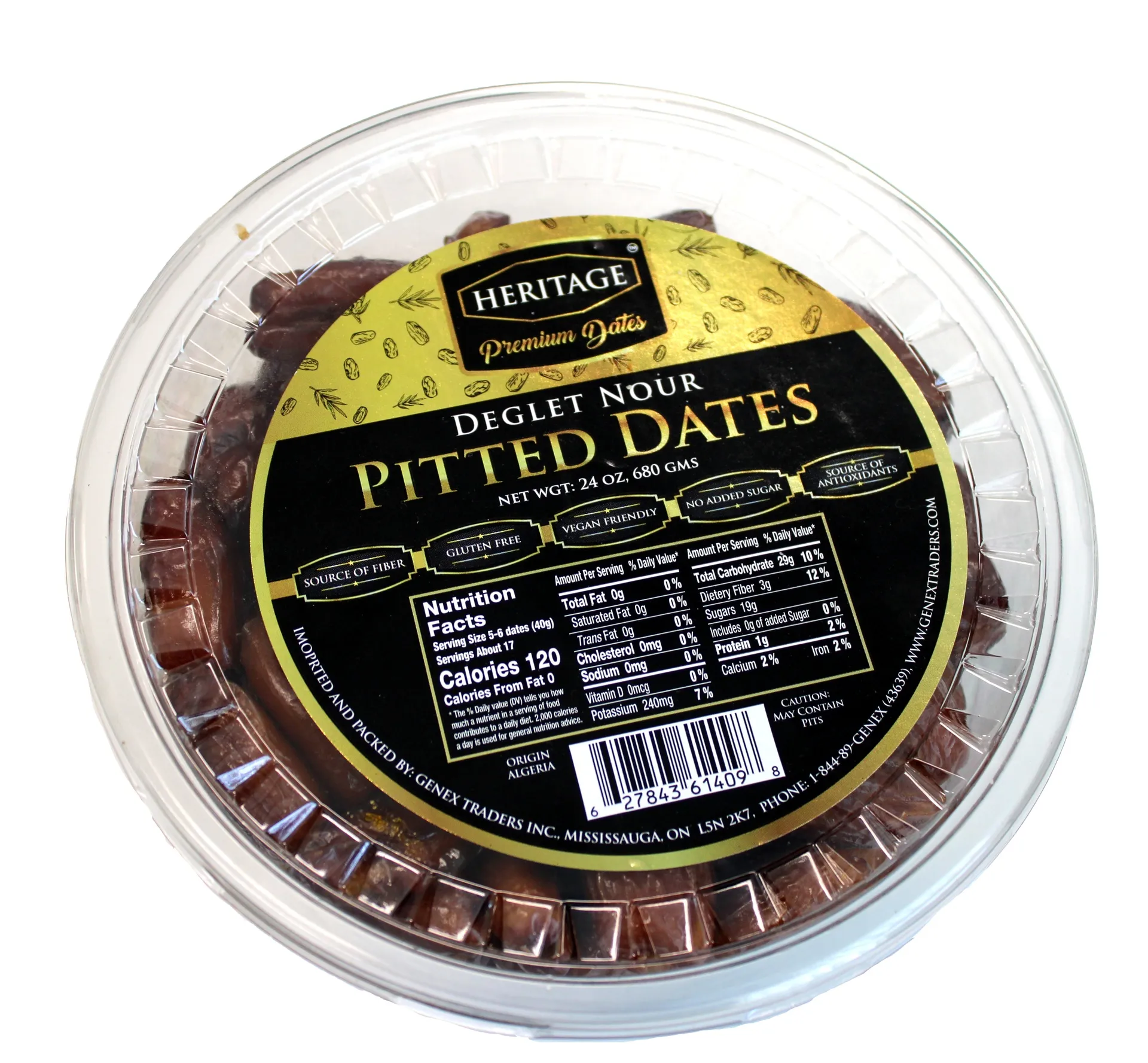HERITAGE PITTED DATES (DEGLET) 680GM