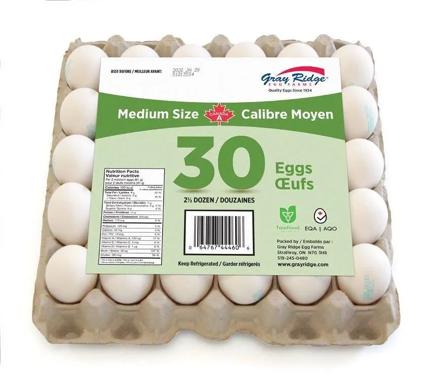 Gray Ridge Medium White 30/pk