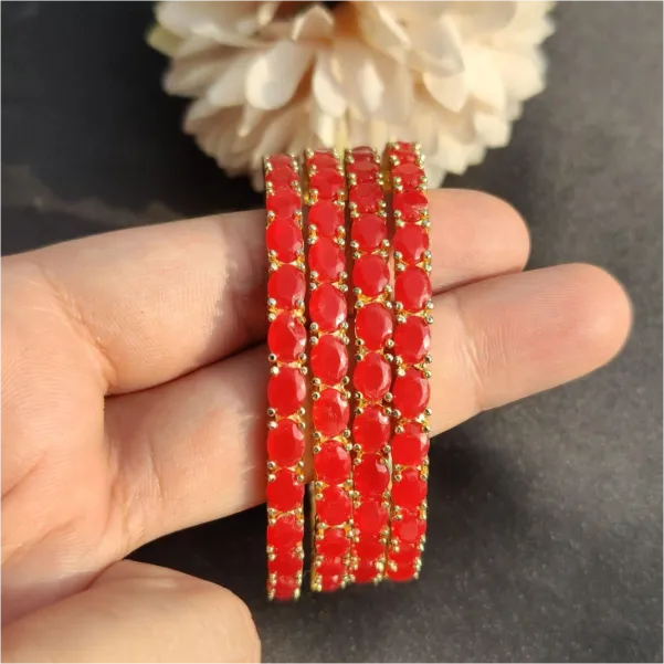 Red Bangle Set