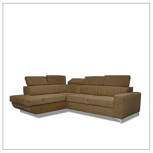 Zarate Camel L-Shaped Sofa Bed