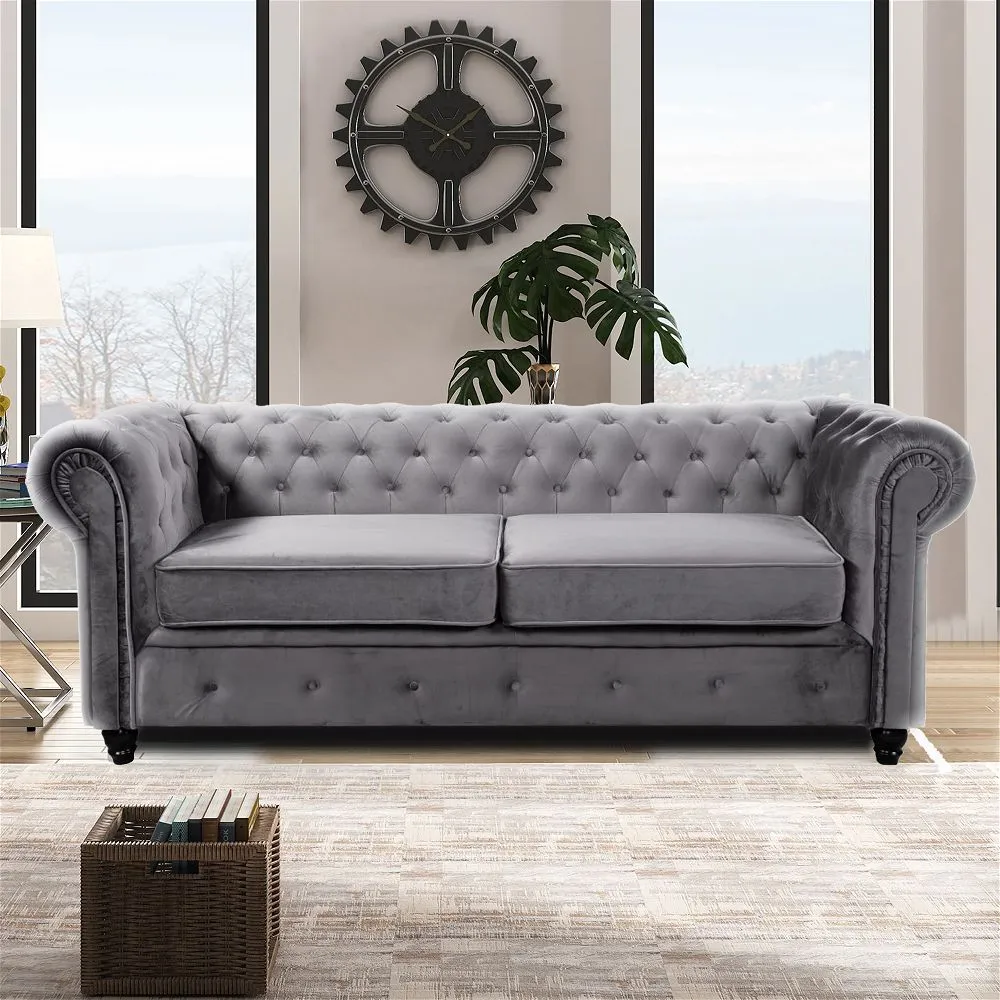 Dassi Grey 3 Plus 2 Sofa Set