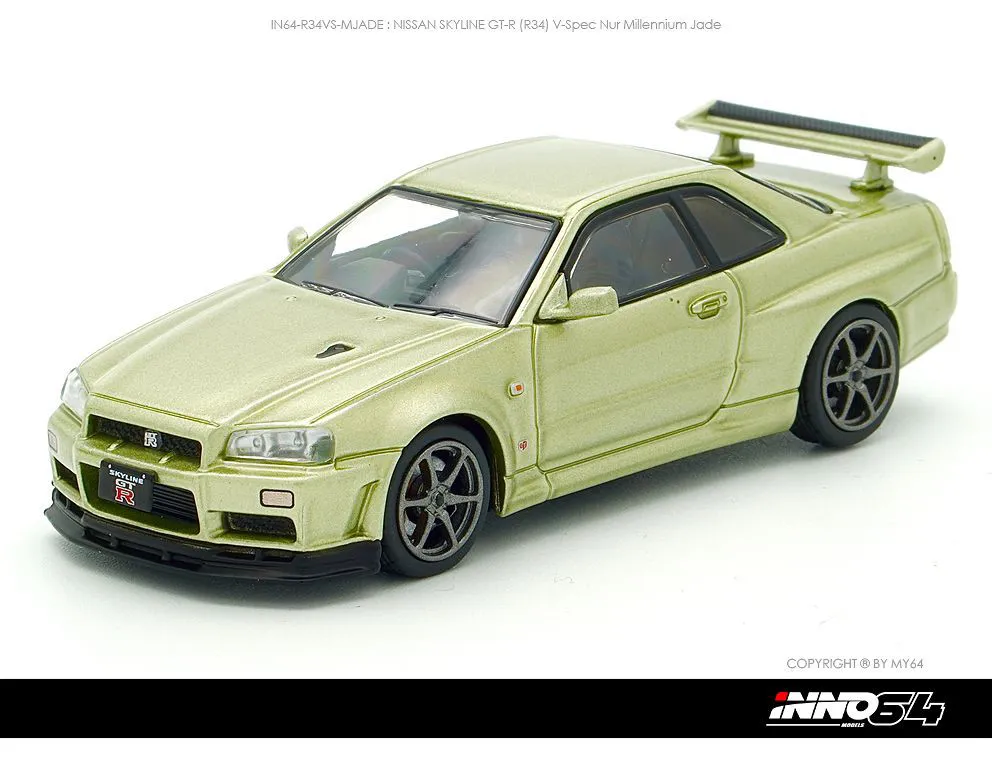 INNO64 | NISSAN SKYLINE GT-R R34 SPEC NUR II | MILLENIUM JADE